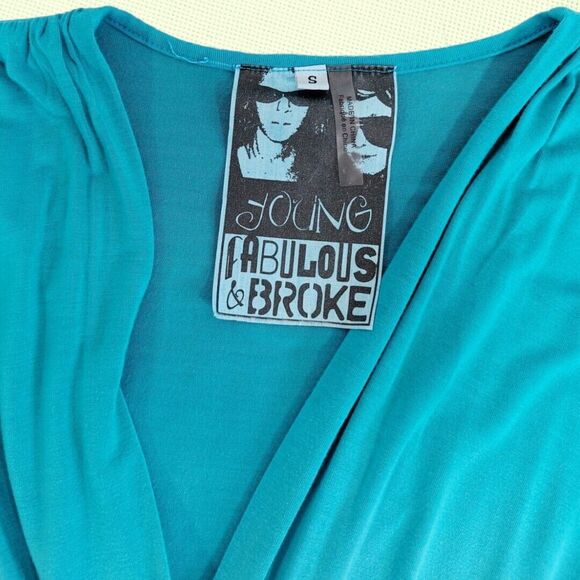 Young Fabulous & Broke Romper S Howell Blue Ombre Surplice V-Neck beachy coastal - Picture 5 of 5